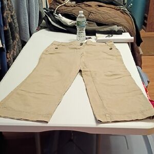 New York & Company Khaki Flare Pants